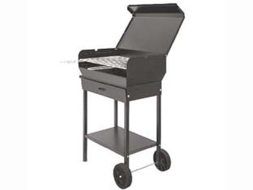 1PEZZO BARBECUE RETTANGOLARE A CARBONELLA DORIANO CON RUOTE - griglia cm.47,5x37