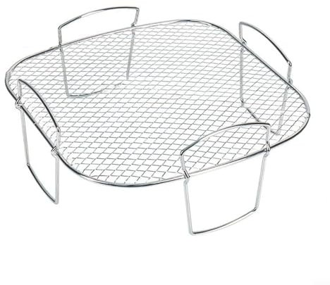 Grille multifonction pour friteuse à air comprimé avec une poignée pour déshydrater les fruits, viandes, légumes, frire des aliments et cuire des collations