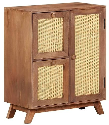LAPOOH Sideboard, Kommode Schlafzimmer, Kommoden & Sideboards, Wohnzimmerschrank, Flur Kommode, Zimmer Möbel, Wohnzimmer Schränke, 60x35x75 cm Massivholz Mango