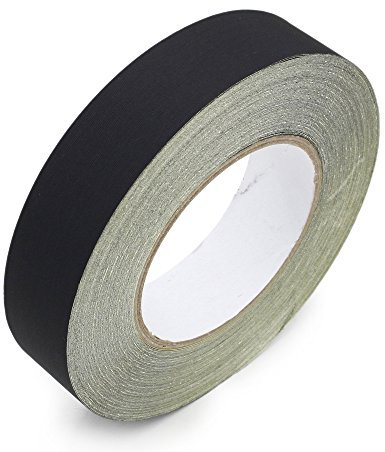 Cinta eléctrica industrial, Cinta adhesiva de tela de acetato aislante negra for reparación de guitarras y coches eléctricos(25mm)