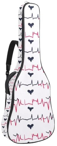 Gitarrentasche in voller Größe, 101,6 cm, 104,4 cm, 106,7 cm, Tragetasche für E-Bass, klassische Gitarre, Elefanten tropisches Muster, Mehrfarbig 04, 42.9x16.9x4.7 in, Lässiger Tagesrucksack