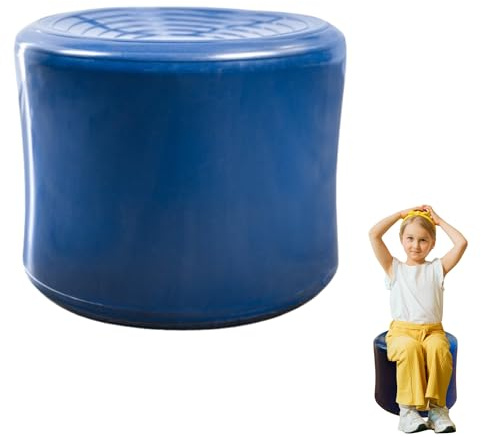 Playlearn Soft and Flexible Wobble Seat for Kids Seating Improved Focus and Posture Rocking Chair for Sensory Needs And Autism Flexible Seating Wobble Stool Ideal for Home & School, Blue