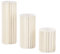 Soporte para flores de cartón, 3 unidades, papel de flores, redondo, centros de mesa, columnas decorativas, columnas plegables, columna decorativa, capacidad de carga 50 kg, color blanco, 40 cm, 60 cm