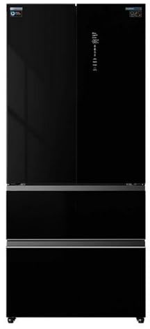 INFINITON ELECTRONICS Frigorifico Americano FRD-580Q90, 190 cm de Altura, 458 Litros, E, Inox, Total No Frost (Negro || FRD-580Q90NEG)