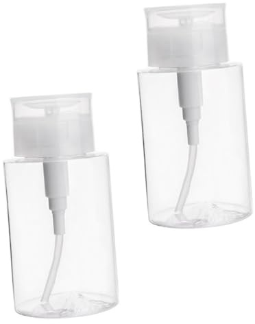 LIFKOME 2 Stück 150ml Petg Wiederverwendbare Reiseaufbewahrungsflaschen mit Druckspender Nachfüllbare Quetschflaschen für Kosmetik Tropfsicher für Reisen und Geschäftsreisen
