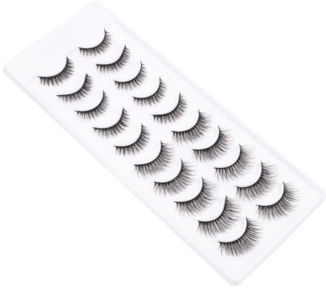 Beaupretty 10 paires Faux Cils Multi-couches Doux et Flexible pour Femmes Maquillage Quotidien et Fêtes Confortables et Légers Décorations Oculaires Glamour