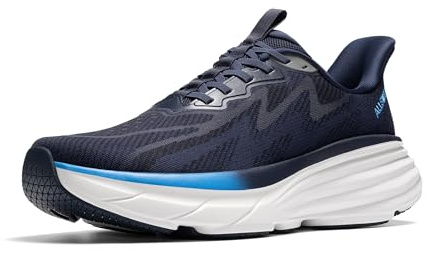 ALLSWIFIT Men's Slip On Walking Shoes Hands-Free Cushion Running Tennis ActiveSolid Non-Slip Comfortable Workout Gym Athletic Fashion Sneakers,Size 9,Blue,AMUMRS2512