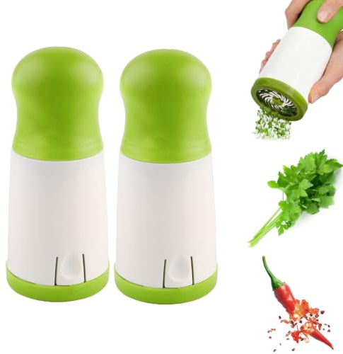 Molinillo Cilantro Picador Hierbas, 2Pieza Hogar Herramientas Para Verduras