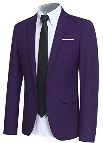 Costume homme veston blazer veste de costume blazer homme - Violet - Small