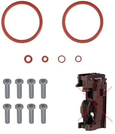 Snapworld-Kaffee 14tlg., Dichtung für WMF Schaerer Alfi Alfino Brühgruppe | O-Ringe Wartungssatz für Brüheinheit, Brüher, Brühkolben, Set Dichtungsringe mit 8x Gehäuse Schrauben, Set-17+S