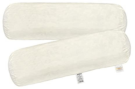 beties „Publik“ Federkissen Nackenrolle 2er Set ca. 15x40 cm Kopfkissen Sofakissen mit Federfüllung (echte Federn) vielfältige Größenauswahl, waschbar traditionell gefertigt