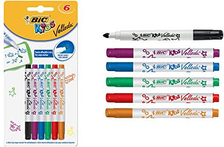 BIC KIDS Whiteboard-Marker Velleda Mini, 6er Blister, Sie erhalten 1 Packung, Packungsinhalt: 6 er Blister