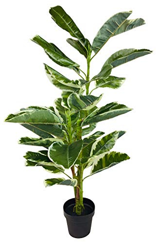 EliteKoopers 110cm Artificial Large Rubber Ficus Plant for Home Decoration