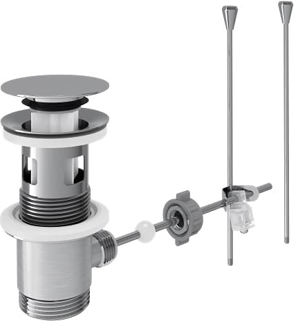 EQUATION - Ablaufgarnitur zum Einschrauben mit Zugstange - H35mm bis H45mm -Ventil für Waschtisch/Waschbecken