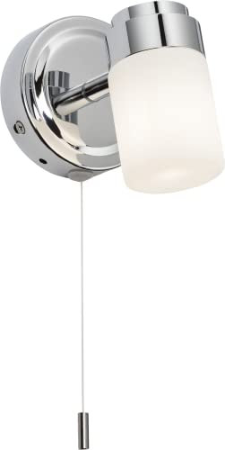 Knightsbridge 230V IP44 G9 Single Spotlight with Frosted Glass, Polished Chrome
