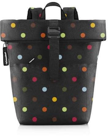 reisenthel rolltop backpack - urbaner und stylischer Rucksack, modernes Design, geräumiger Rucksack für Freizeit, Arbeitsweg und City-Trip, Couleur:dots