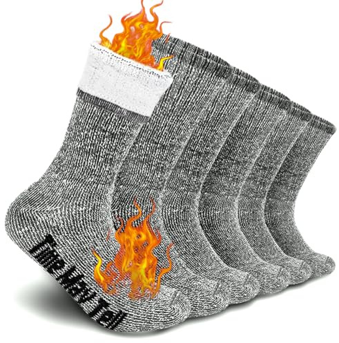 Time May Tell Merino Wool Socks for Men & Women Thermal Hiking Boot Socks