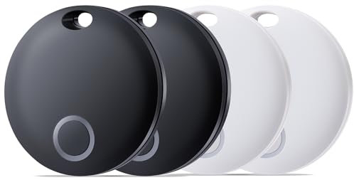 Reyke Smart Tag Pro, Koffer Tracker kompatibel mit Apple Wo ist APP (nur iOS), Schlüsselfinder für Schlüssel, Gepäck, Koffer, Brieftasche, IP67 wasserdicht, 4er Pack