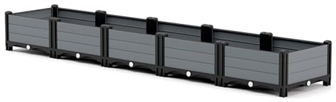 Cassoni Orto, Cassette da Giardino in Plastica, Fioriere da Balcone, Fioriere Fuori Terra for La Coltivazione di Piante da Orto, Verdure, Erbe e Fiori, profondità 20 CM