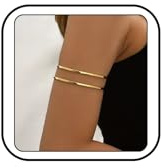 KONPJE Arm Cuff Bracelet for Women Gold Arm Cuffs Upper Arms Layered Cuff Bangle Bracelet Minimalist Armband Stackable Jewelry for Summer Beach (Regular)