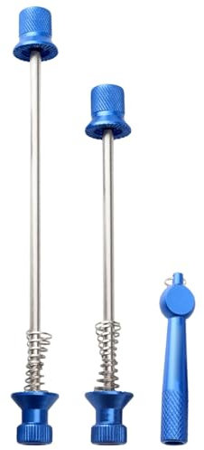 Fmzrbnih Vorderrad-Schnellspann-Spieß, faltbar, Diebstahlschutz, Schnellspanner, Clip, Bolzenhebel – Aluminiumlegierung, Schnellspanner, Vorder- und Hinterrad, abnehmbare Stangen, leicht