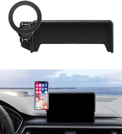 MaserWeller Mobile Phone Holder Car for Audi A4 & S4 17-19 Accessories/Q5 18-20 Accessories A5 18-19 7 Inch Fixed Clip Mobile Phone Holder Compatible with MagSafe
