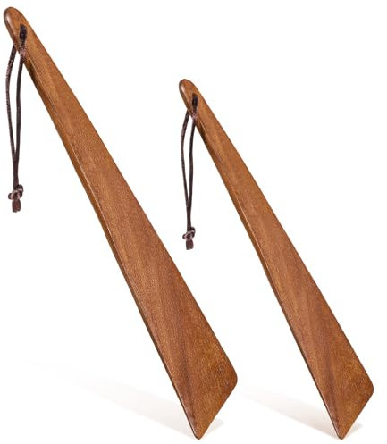 2 Pcs Teak Wood Spatula for Cooking, Spurtle Spatula, Flat Wooden Turner Wood Cooking Utensil, Kitchen Spatulas for Flipping, Serving, Scraping & Turning