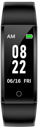 Ethelred Fitness Tracker Non Bluetooth Fitness Watch No App No Phone Required Waterproof Pedometer Watch with Steps Calories Counter Sleep Tracker for Men Women Parents (Black)