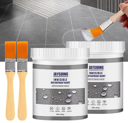 Agente impermeabilizante transparente 600 g, sellador impermeable para techos, impermeabilizante ducha, Jaysuing Invisible Waterproof Agente para baños, aseos, azulejos y paredes