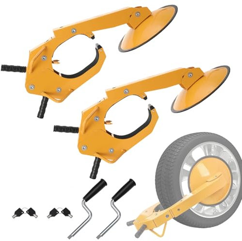 CDZHLTG Lot de 2 Antivol de Roue de Voiture, Sabot de Roue Antidémarrage pour Jantes, Antidémarrage De Griffe De Roue, Griffe De Stationnement pour Voitures, Camions, SUV