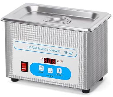TIEOAXFT 800ml Ultrasonic Cleaner 40kH Glasses Cleaner Ultra Cleaner Jewelry Cleaner Ultrasonic Cleaning Machine(Blue60W)