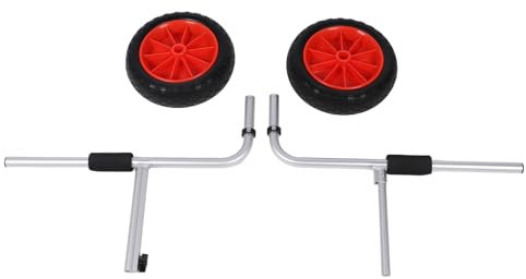 Kuuleyn Canoe Carrier Dolly, Chariot de canoë Chariot, pneus Pliables 10 Pouces en Poudre en Aluminium Kayak Chariot de Transport Chariot en Canoe Chariot pour Les Petits Bateaux