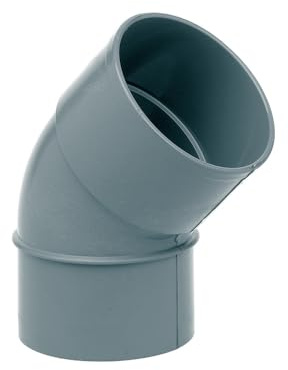 Codo PVC 45 Grados para Tubería – Curva de PVC Presión Agua Potable y Desague – Interior/Exterior – Tuberías 32mm a 250mm – Conexión Sólida y Resistente – Varios Diámetros (90 mm)