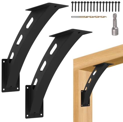 2 Pcs 45 Degree Angle Support Brackets,Wood Post and Beam Angle Support Brackets,45 Degree Corner Braces Inside Joint for Gazebos,Tree Houses, Cabins and Patios