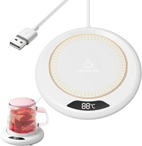 Woalopted Kaffemugg Värmeplatta | 3 Temperaturnivåer Kaffe- Och Tevärmare 20 W | Elektrisk Värmeenhet För, Matsal, Bar & Inflyttningspresent | Mat, Te Och Drycker