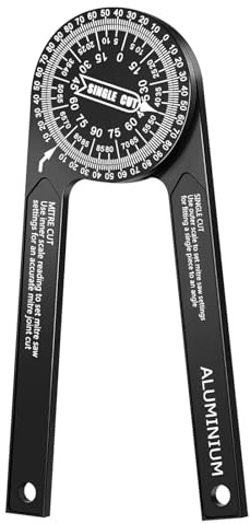 Goniometro, Troncatrice Goniometro Cercatore angolare in alluminio Misuratore angolare for la lavorazione del legno for falegnami/Lavori di ristrutturazione/Metallo/Tutti i settori edilizia