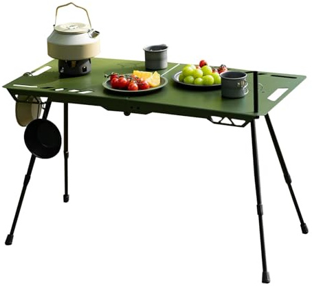 Generisch Camping Table, Foldable Furniture Made of Aluminium Alloy - Lightweight Picnic and Dining Table for Picnic, Hiking, Travel, Barbecue, Road Trip, Outdoor, Indoor, Backyard, Garden