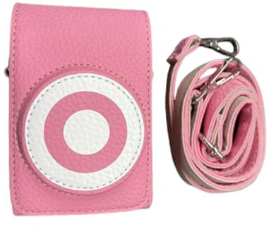 Fabater Borsa per Fotocamera in Pelle PU, Borsa per Fotocamera a Tracolla Compatta con Chiusura Magnetica, Custodia per con Tracolla Regolabile per Viaggi GR3 GR4 (PINK)