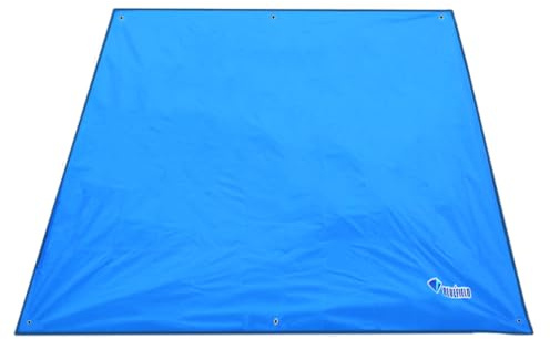 Azarxis Hammock Rain Fly Tent Tarp Ground Cloth Footprint Shelter Sunshade Beach Picnic Blanket Mat Sand Free Large Portable Waterproof Oxford (Blue, M - 71 x 86.6 inches)