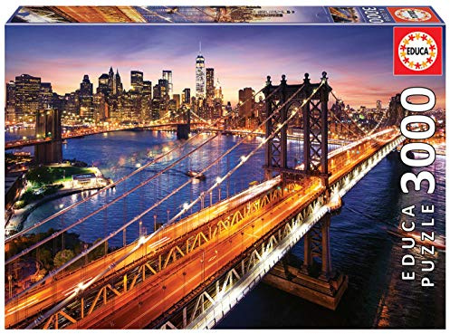 Educa - Puzzle 3000 Teile für Erwachsene | Manhattan, New York, USA. 3000 Teile Puzzle für Erwachsene und Kinder ab 14 Jahren, Inklusive Ersatzteilservice, Solange der Vorrat reicht (18508)