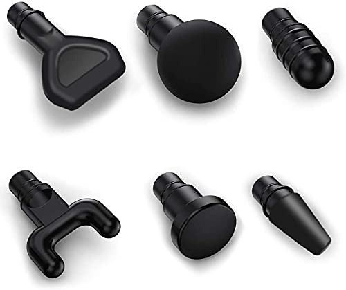 Massage Gun Heads for Hypervolt Go，Replaceable Massager Gun Attachment 6 Different Muscle Massager Heads Deep Tissue Percussion Plug and Play Salon Tools Home Pain Relief New Upgrade Massage Head
