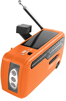 Solar Radio Hancaner nk LED Taschenlampe AM/FM/SW1/SW2 World Band Empfänger Kurbelradio Tragbar USB Wiederaufladbar Notfallradio mit 1200mAh Power Bank,Led Taschenlampe,SOS Alarm und Handkurbel Dynamo