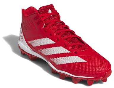 adidas Adizero Impact.2 - Sneaker da calcio americana, da uomo, Team Power Rosso/Bianco/Team Power Red, 16 US