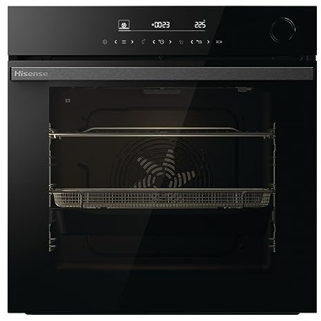 Hisense BSA66346PBGWIFI- Horno, Even Bake 77L, Cocción Vapor, Cocción Congelados, Modo Air Fry, Modo Pizza, Programas Auto, Puerta Extraíble, Wifi - Connect Life