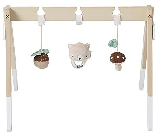 VERTBAUDET Baby Spielbogen aus Holz FSC® braun/grüner wald/bär