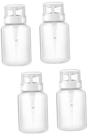 Beavorty 4stücke Waschflüssigkeit Druckflasche Mit Verschließbarem Pumpenspender Praktische Und Langlebige Flasche Für Nagellackentferner Und Flüssigkeiten Design