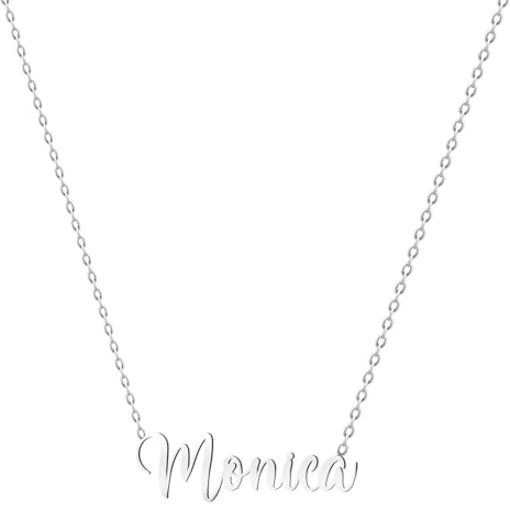various Collar Nombre Acero Inoxidable-Colgante Nombre Personalizado Plateado para Collar Mujer-Regalos Personalizados para Mujer Madres Niña Parejas, Mejor Amiga