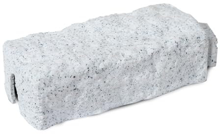 Beuta Brique d'extension de bordure de paysage en fausse pierre sans creuser – Cette brique d'extension fonctionnelle ajoute 20 cm à votre projet d'aménagement paysager (1 pièce. Lavage à la chaux)