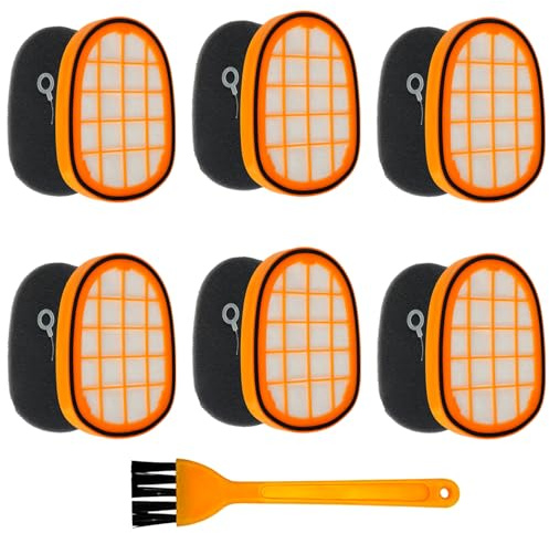 HUAREW 6 Dammsugarfilter, för Philips SpeedPro Max Aqua FC6812 FC6813 FC6822 FC6823 FC6826 FC6723/01 FC6901-FC6904 XC7042/01 XC8045/01 XC8147/01 1 FC5005/01Tillbehör Reservfilter