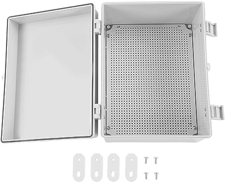 Greensen Electrical Junction Box with Cover IP66 ABS Electrical Box Distribution Box Cable Box with Security Lock with Installation Switch Panels (400 X 300 X 200mm / 15.75 X 11.81 X